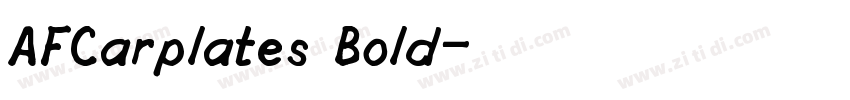 AFCarplates Bold字体转换